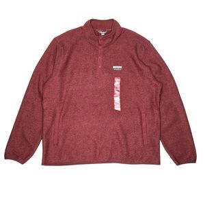 Eddie Bauer Men's Sweater Sise XL NWT Fleece - Hand Pocket Storage MSRP $90